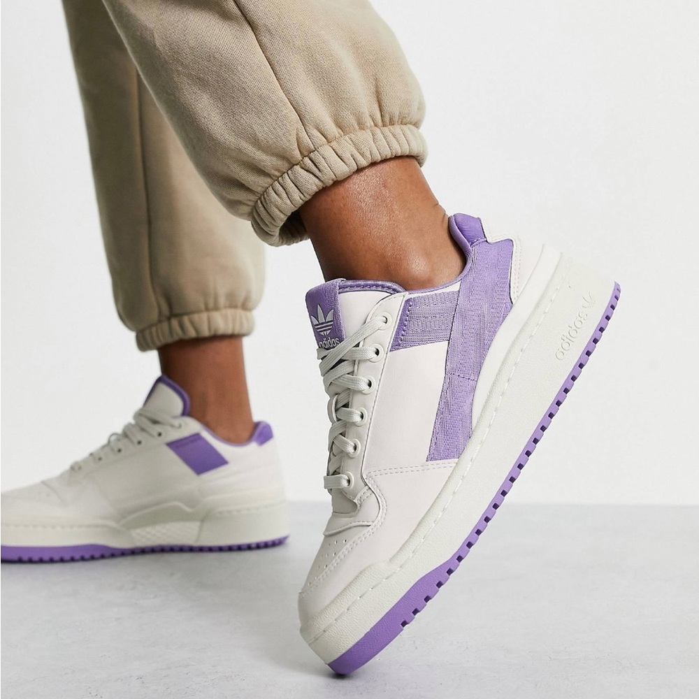 Adidas originals Parley Forum Bold sneakers (white & purple)